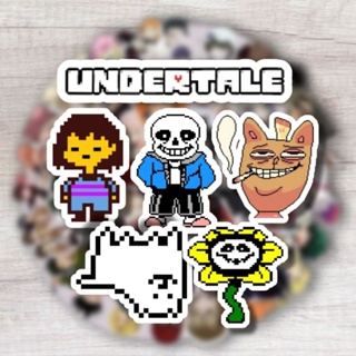 Pack 25/50/100 unidades mini 5cm adesivos de undertale game rpg figurinhas stikers autocolante em Oferta na Shopee