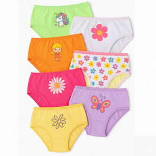 Kit 3, 6, 9 ou 12 Calcinha Algodão Menina Infantil Lateral Larga Tanga Tanguinha Tradicional Tapa Fralda Macia em Oferta na Shopee