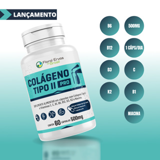 Colageno tipo 2 II 60 dias de uso + Vitaminas C E b6 B1 B12 D3 K2 e Niacina - 60 cápsulas em Oferta na Shopee