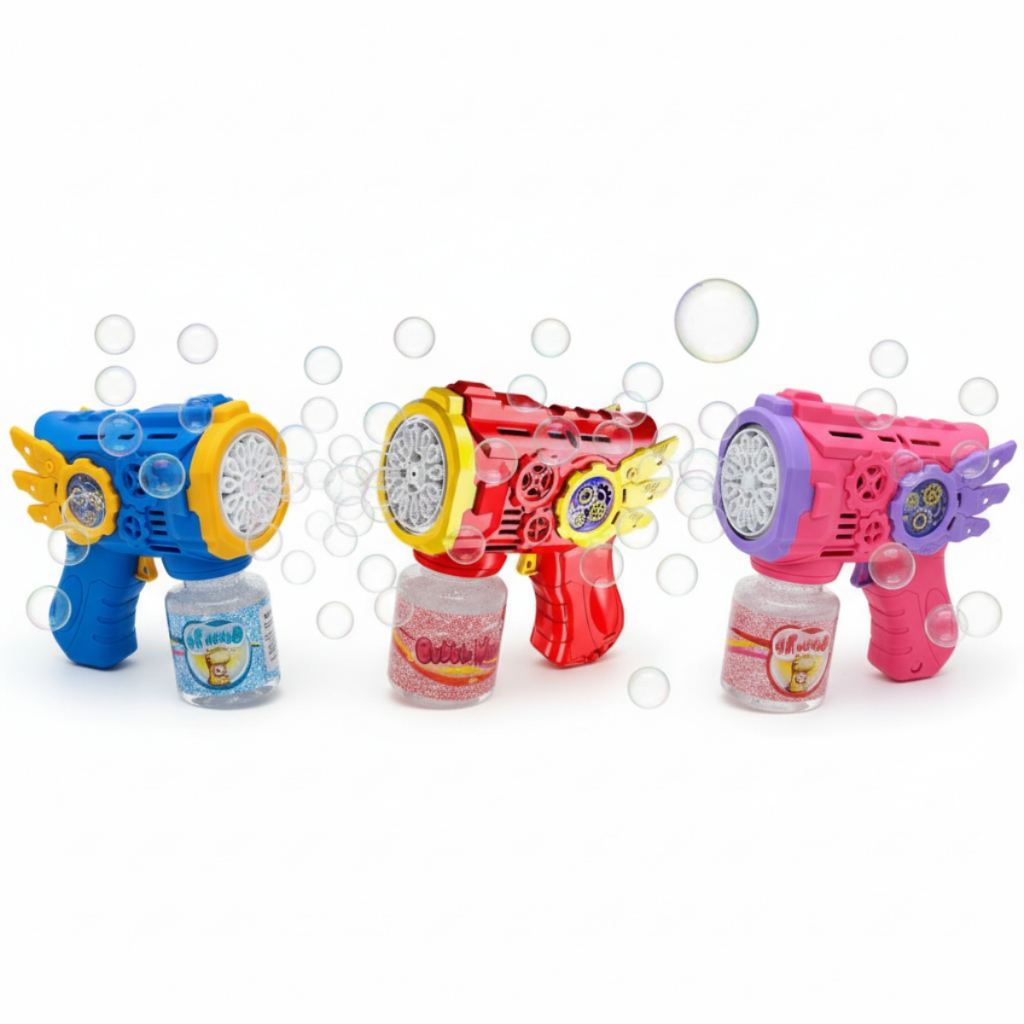 Arminha de Bolha de Sabão Infantil Brinquedo Colorido Máquina de Bolhas