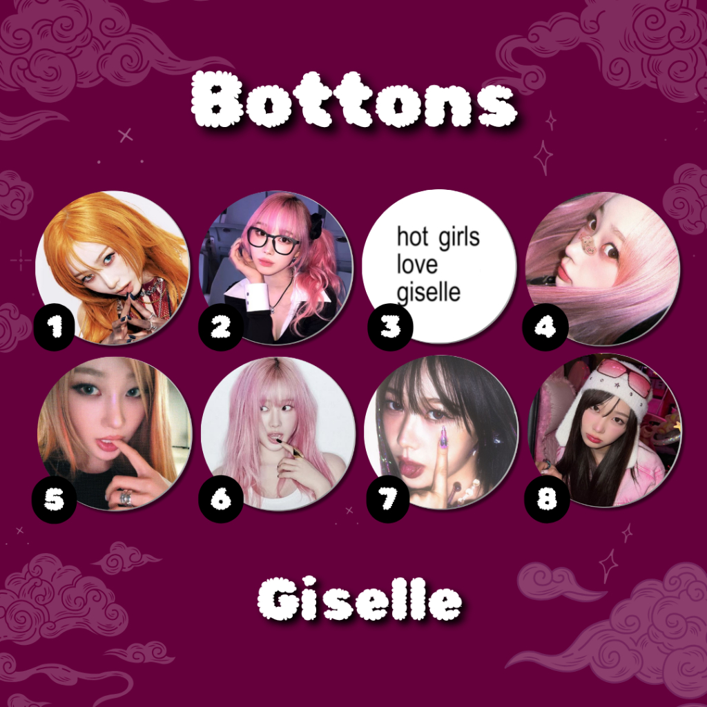 Giselle Bottom Aespa Kpop Aeri Uchinaga Bottons Pin Broche Fanmade em Oferta na Shopee