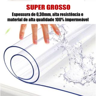 Toalha de Mesa Plástico PVC Ultra Grossa 4 6 8 Lugares Transparente Cristal Impermeável Térmica em Oferta na Shopee