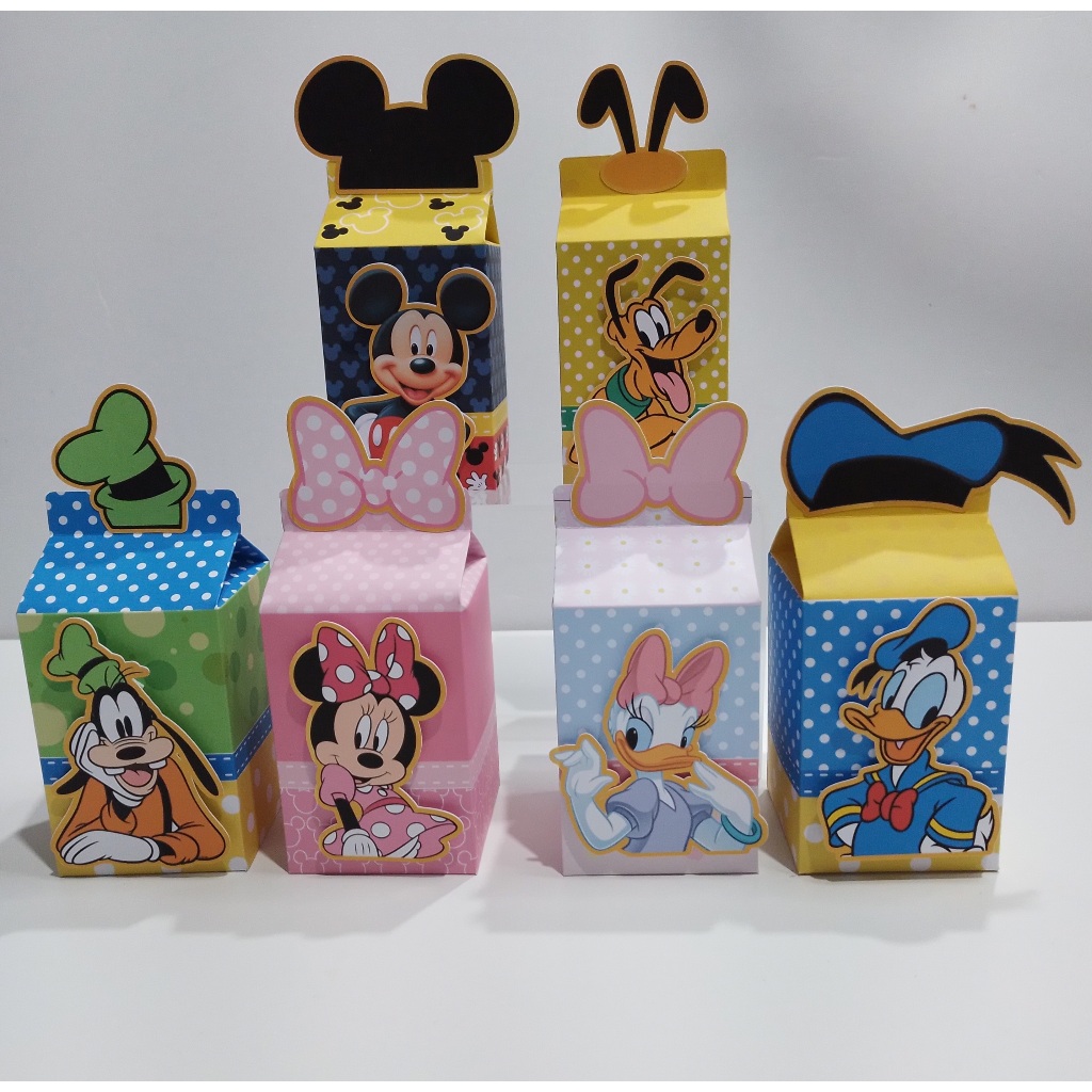 Caixa Milk  PEGUE e MONTE Turma do Mickey -Caixa personalizada-Lembrancinha personalizada-Lembrancinha de aniversário-