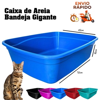 Caixa de Areia Gatos Gigante Bandeja Alta Higiênica para Areia Pra Gato BrinqPet em Oferta na Shopee