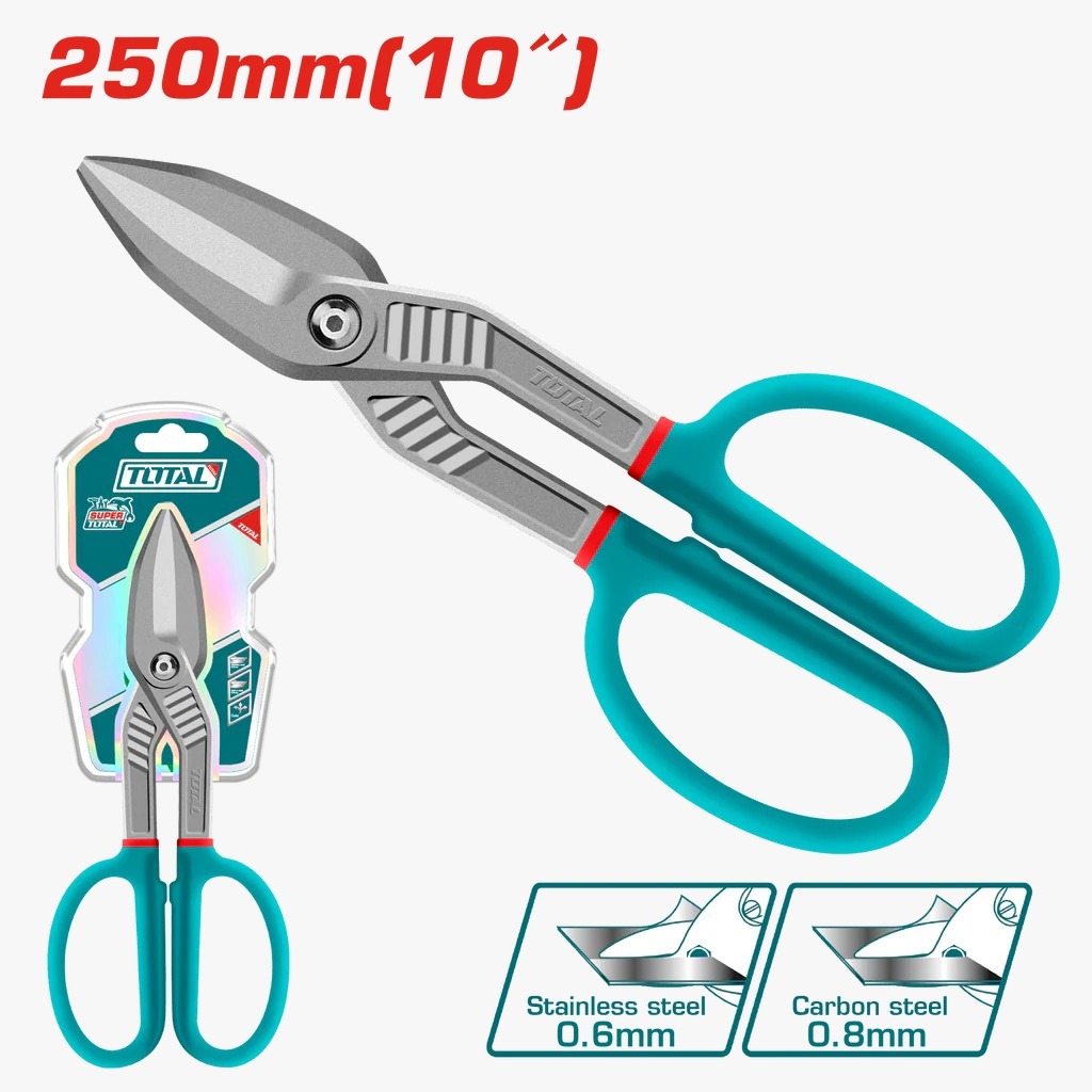 TESOURA DE CORTAR CHAPA  10" (250 mm) - INDUSTRIAL - TOTAL TOOLS