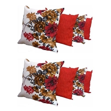 Kit 8 Capas de Almofadas 45x45 Cm , Com Zíper 4 Estampadas e 4 Lisas em Oferta na Shopee