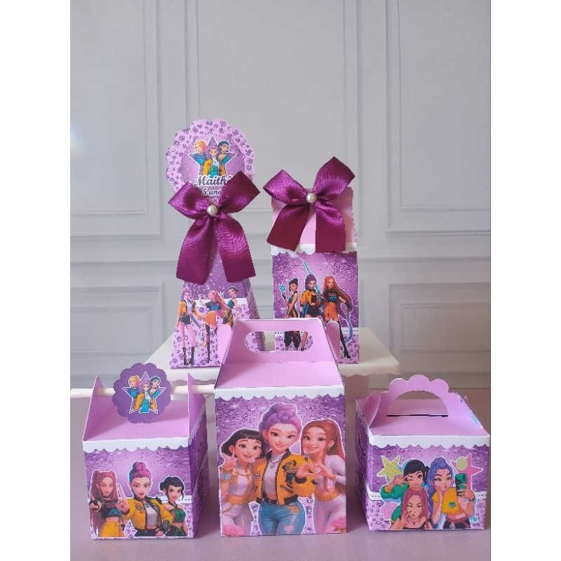 PEGUE E MONTE - Caixinhas Personalizadas As Guerreiras do K Pop para aniversário/ kit caixinhas lembrancinha/Festa