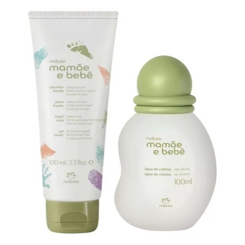 Kit Infantil Natura Mamãe e Bebê MMBB 2 itens (Colônia 100ml + Sab Líq. 100ml)