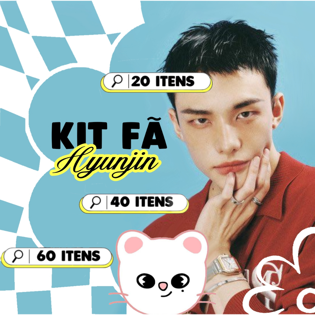 KIT FÃ HYUNJIN STRAY KIDS PERSONALIZADO - FANMADE - ATÉ 60 ITENS