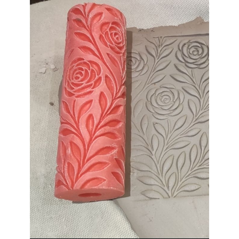 Rolo Texturizado para Gesso, Argila e Pasta Acrílica,textura decorativa 12 cm Transforme Suas Paredes com Estilos Únicos