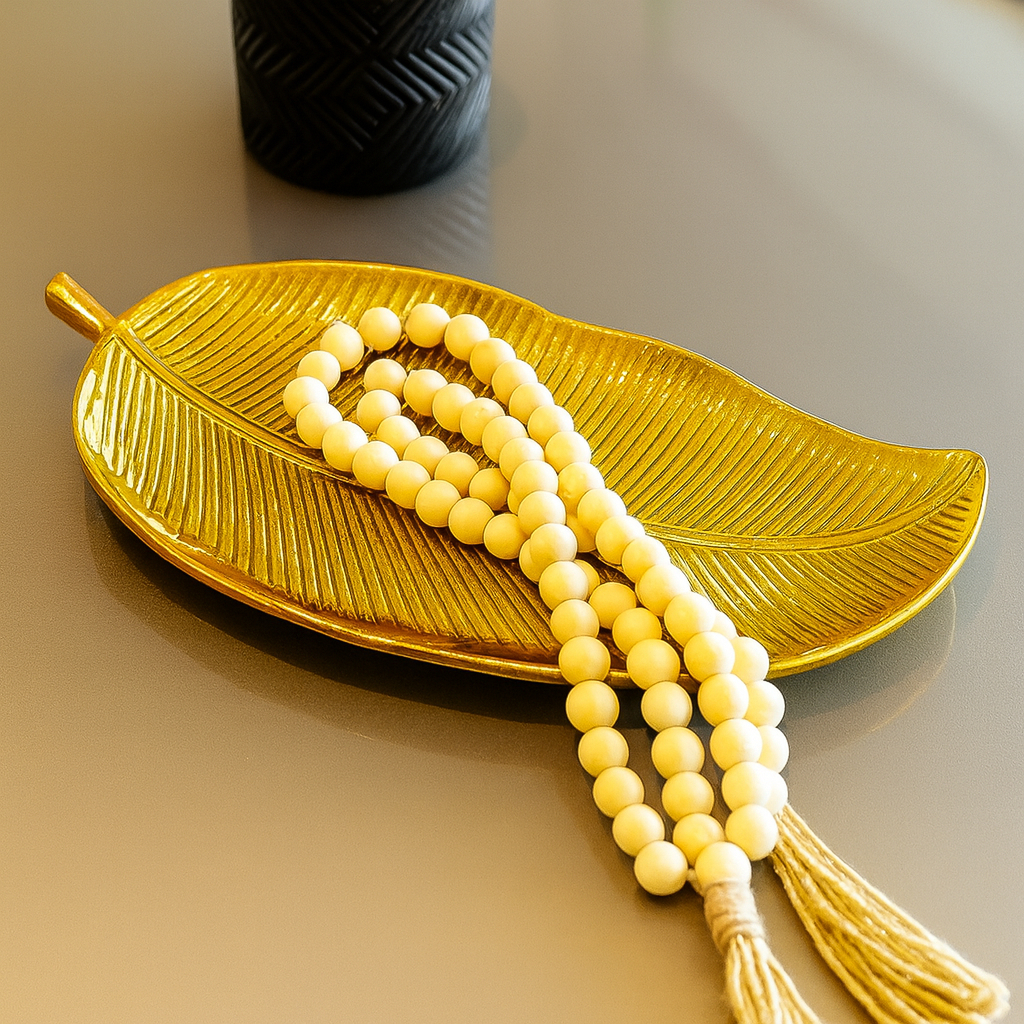 Bandeja Centro De Mesa Formato Folha Decoração Cozinha Elegante Casa Decorativa Dourado Brilhante.