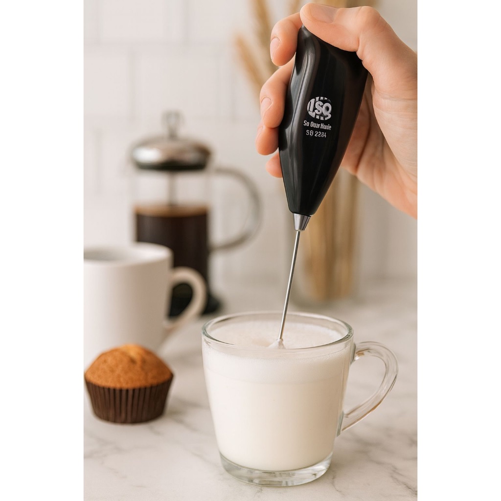 Mixer Misturador Bebidas Elétrico Portátil Acompanha Pilha Preto em Oferta na Shopee