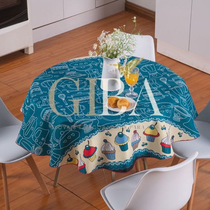 Toalha De Mesa Redonda 4 Cadeira Estampada em Oferta na Shopee