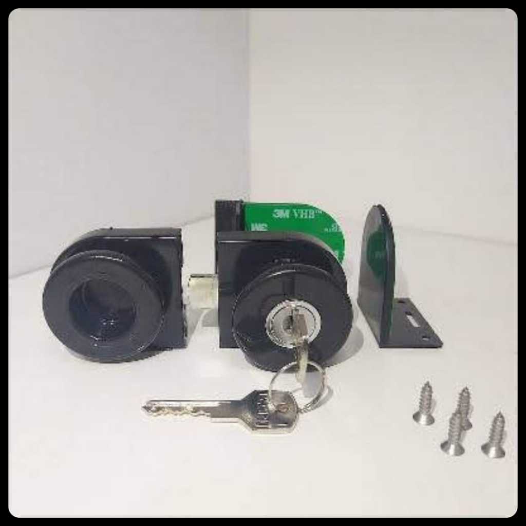 Fechadura vidro/vidro 10mm adesiva sacada/cortina de vidro