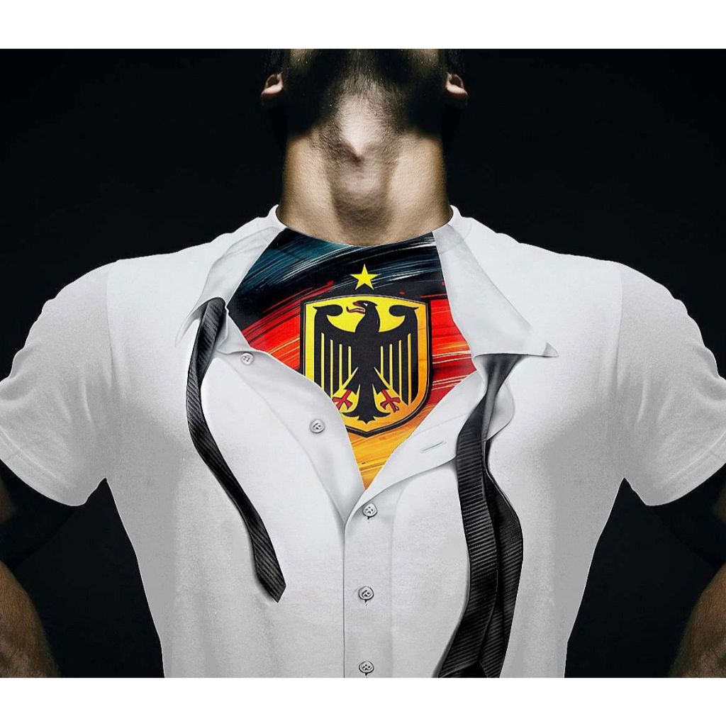 Camiseta Poliéster Alemanha Germany / Camisa Copa do Mundo / Blusa Time de Futebol