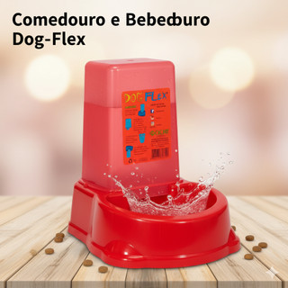 Comedouro Bebedouro Automático Dog Flex 2 em 1 para Cães - Água e Ração Juntos