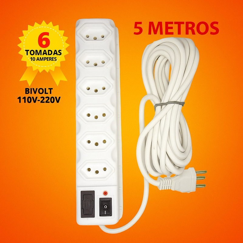 Régua 5 Tomadas: Onde Comprar | BuscaProdutos