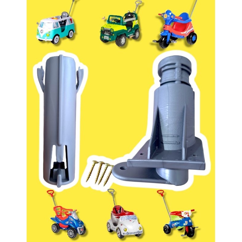 kit suporte e trava para guia das haste calesita