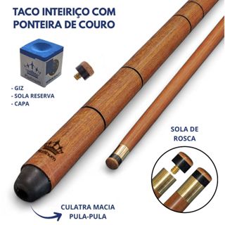 Taco de Sinuca Ipê Inteiriço 1,47m 100% Reto Com Sola de Couro em Oferta na Shopee