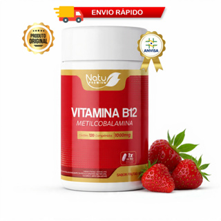 Vitamina B12 Metilcobalamina 1000mcg – 120 comp mastigáveis sabor frutas vermelhas alta absorção em Oferta na Shopee