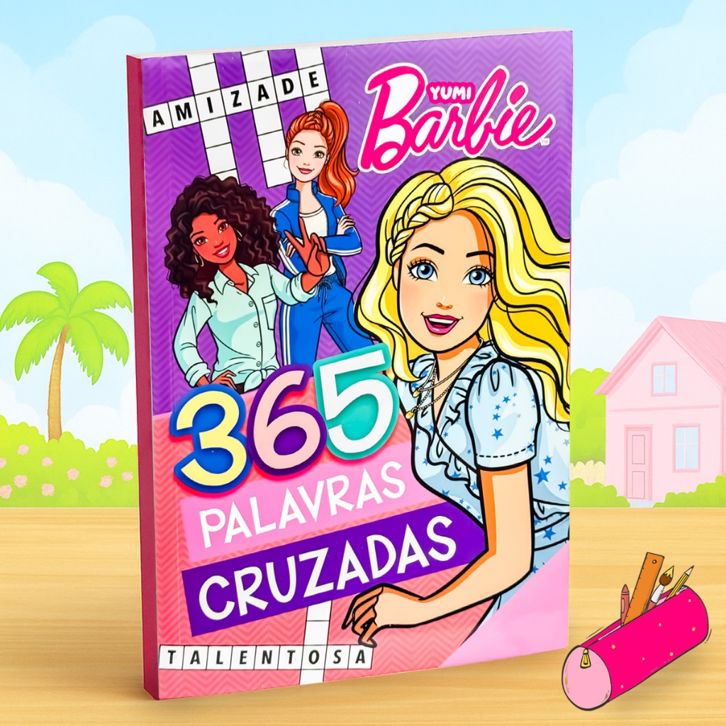 Livro Barbie 365 Palavras Cruzadas Passatempo Infantil Educativo Atividades Meninas em Oferta na Shopee