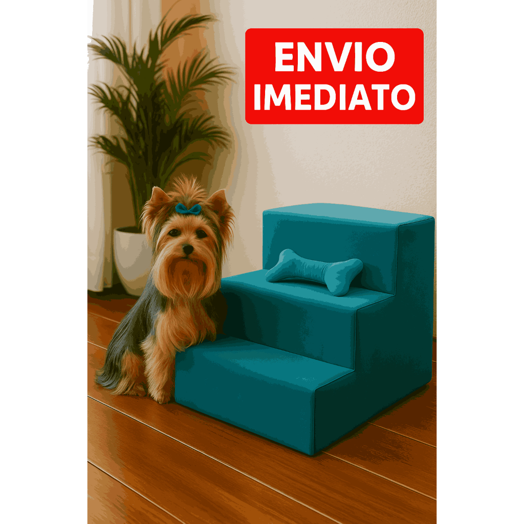 Escada Escadinha para Pet 3 Degraus Gato e Cachorro Ideal para Sofá e Cama Espumada Resistente Luxo (com Osso incluso) em Oferta na Shopee