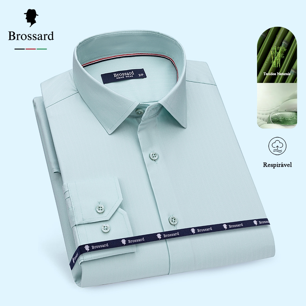 Camisa Social Masculina Moda Não Amassa e Respirável - Fibra de Bambu Natural de Origem Importada em Oferta na Shopee