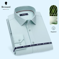 Camisa Social Masculina Moda Não Amassa e Respirável - Fibra de Bambu Natural de Origem Importada
