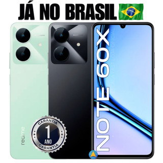Celular Smartphone Realme Note 60x Resistente a água 128GB 4GB RAM ou 64GB Dual SIM Tela 6.74