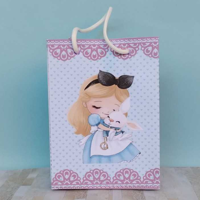 Sacolinhas Surpresa Personalizadas & Lembrancinhas & Mimos  - Tema:  Alice no Pais das Maravilhas - PEGUE & MONTE.