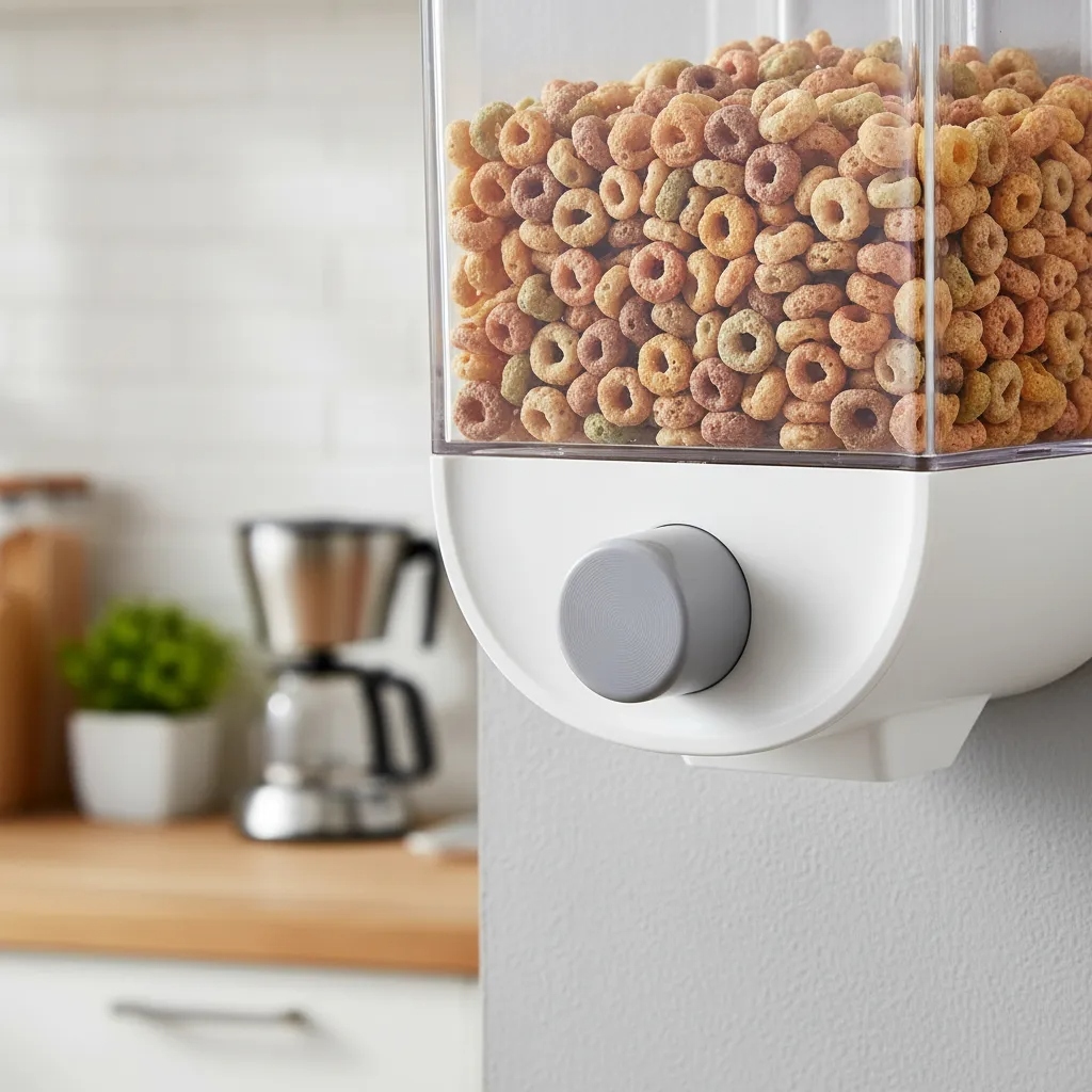 Dispenser Suspenso 1500ml Organizador Parede Porta Mantimentos Cereais Arroz Grãos Dosador