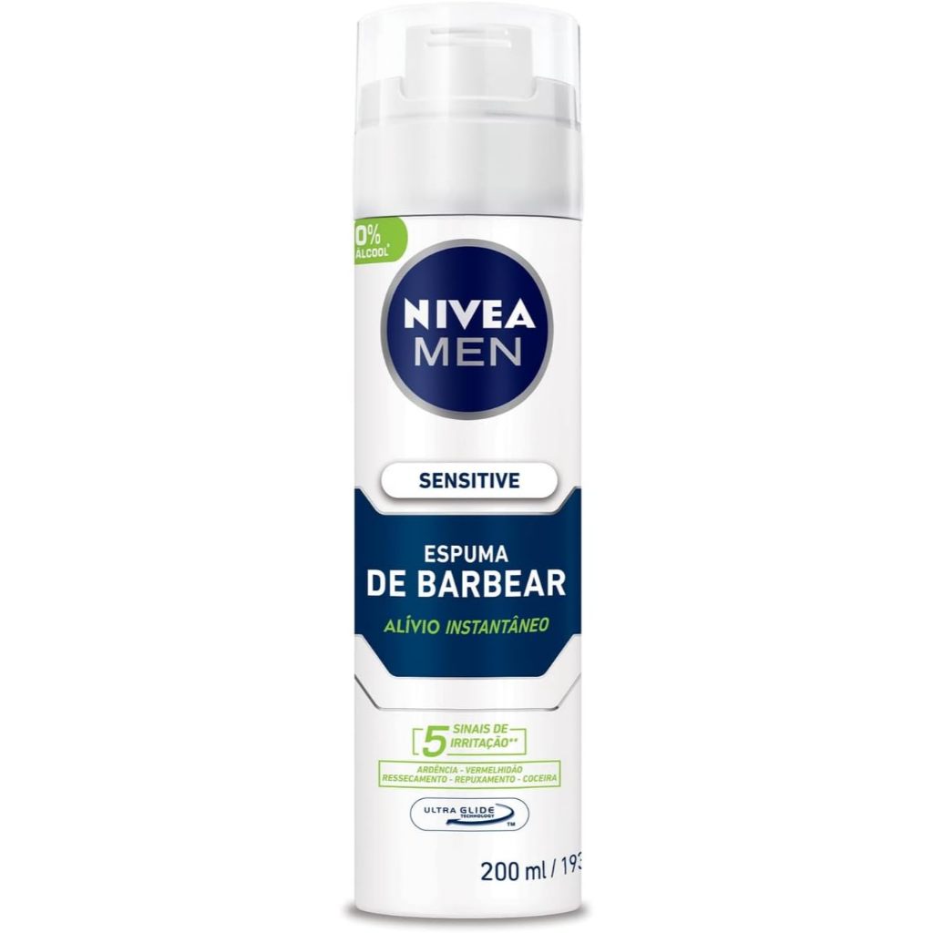 NIVEA MEN Espuma de Barbear Sensitive - Para peles sensíveis 200ml