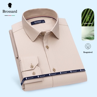 Camisa Social Masculina Premium BROSSARD - Não Amassa e Respirável - Tecido Com Sensação Fresca em Oferta na Shopee