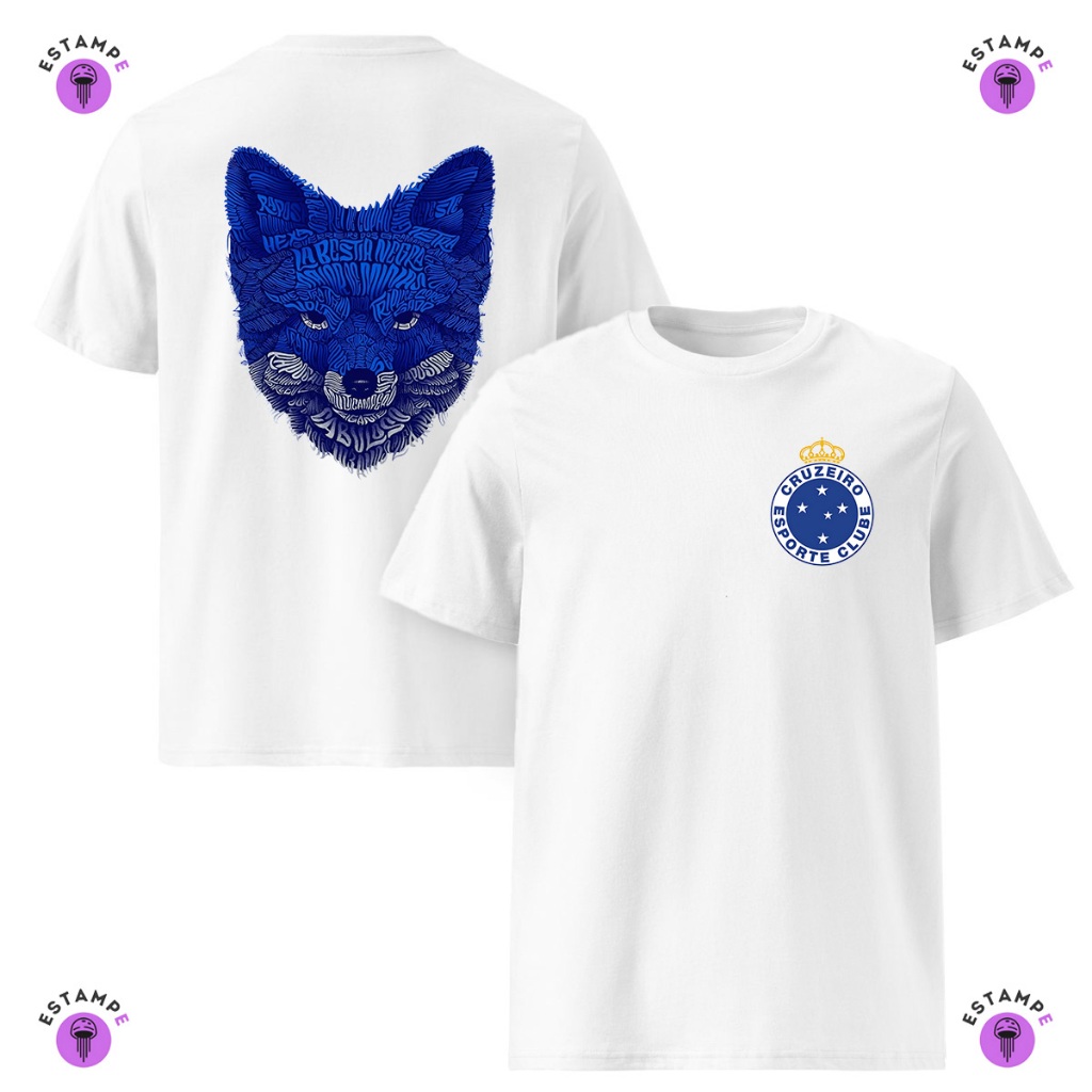 Camisa Camiseta Infantil Cruzeiro Raposa Time Futebol Blusa 100% Algodão Premium Unissex Menino Menina