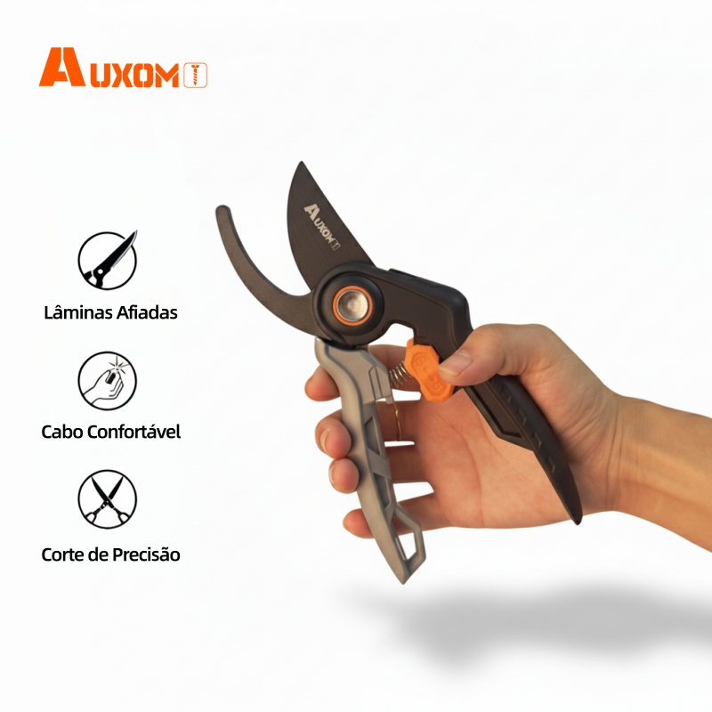 AUXOM Tesoura de Poda Tesoura Super Afiada para Jardinagem - com Lâmina SK5