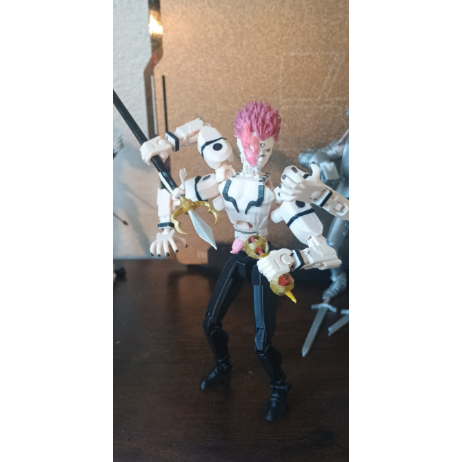 Boneco Dummy 13 Sukuna da era Heian Articulado Brinquedo Jujutsu Kaisen Decoração - Impressão 3D