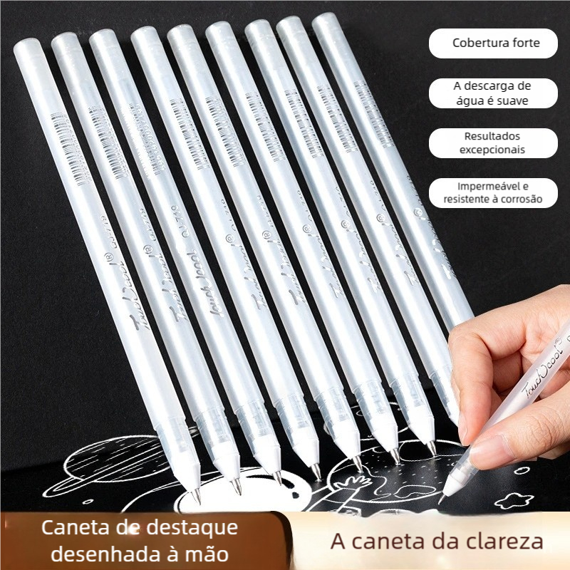 Caneta de Destaque! Ponta com Traçado Preciso, Para Decoração e Graffiti em Cadernos de Bullet Journal