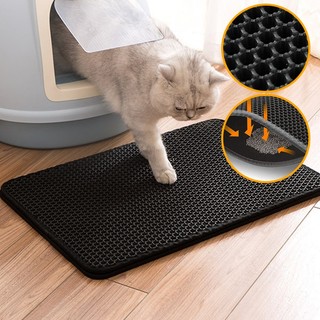 Tapete para Areia de Gato de Duas Camadas! Camada Inferior Coleta Areia, Superior Impede Arrasto