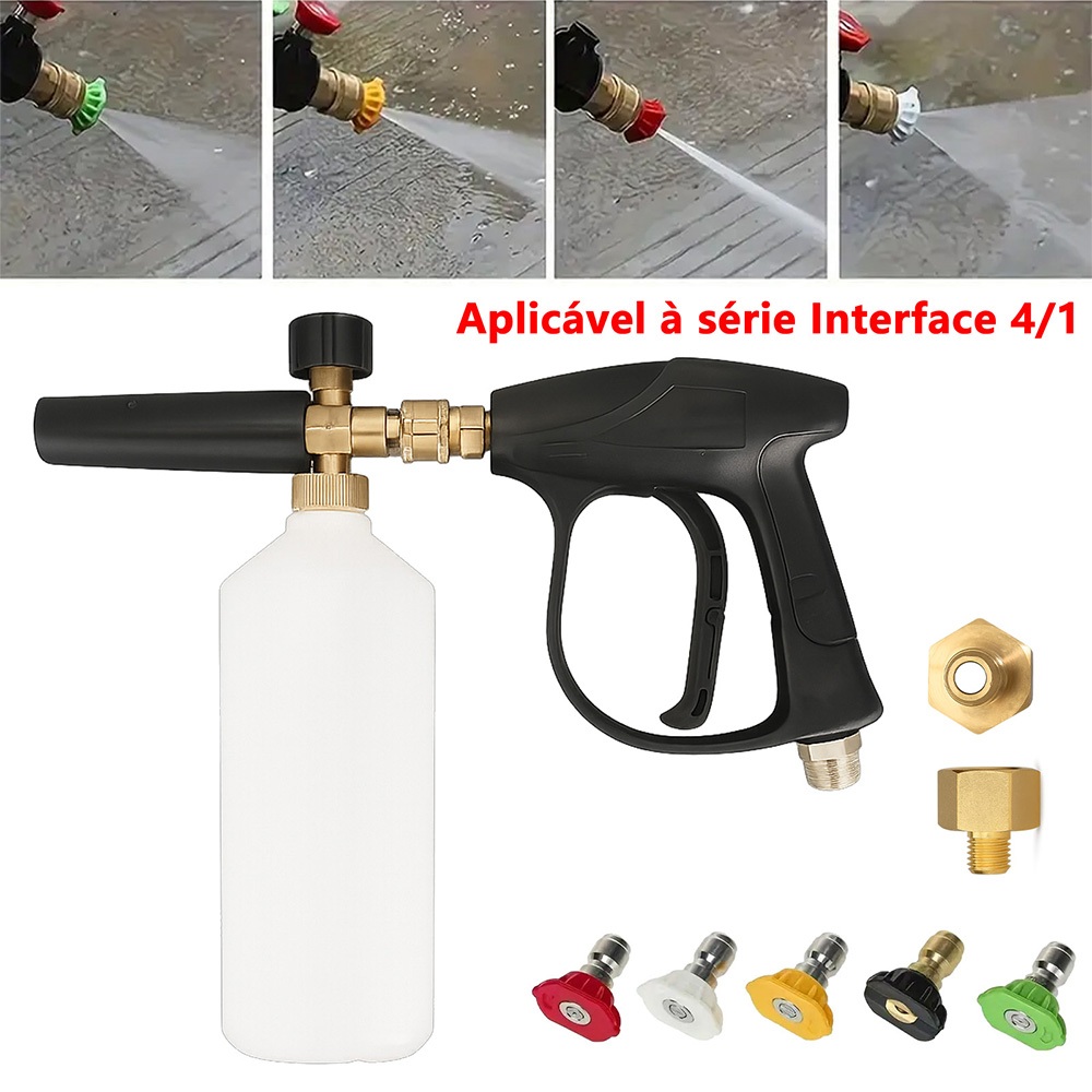 Kit Universal para Lavadora de Alta Pressão WAP– Pote de Espuma PA com Plugue Rápido 1/4" e Pistola Doméstica