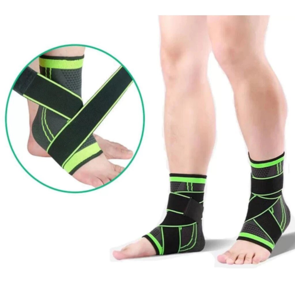 Tornozeleira Anti-Derrapante Ortopédica Ajustável Esportiva Proteção de Joelho com Strap