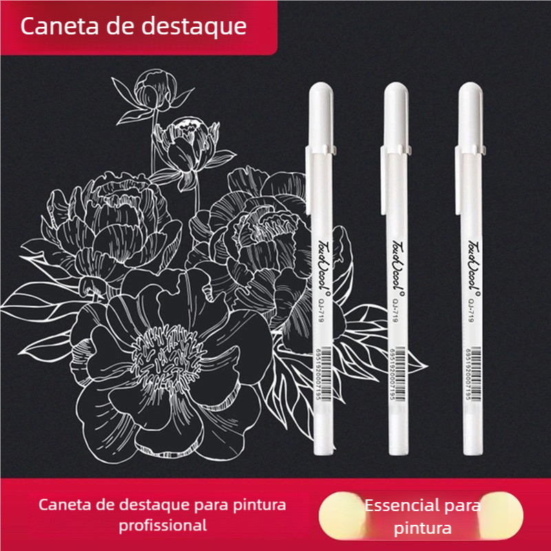 Caneta de Destaque! Pequena, Portátil e Fácil de Guardar, Ideal para Marcações em Qualquer Lugar
