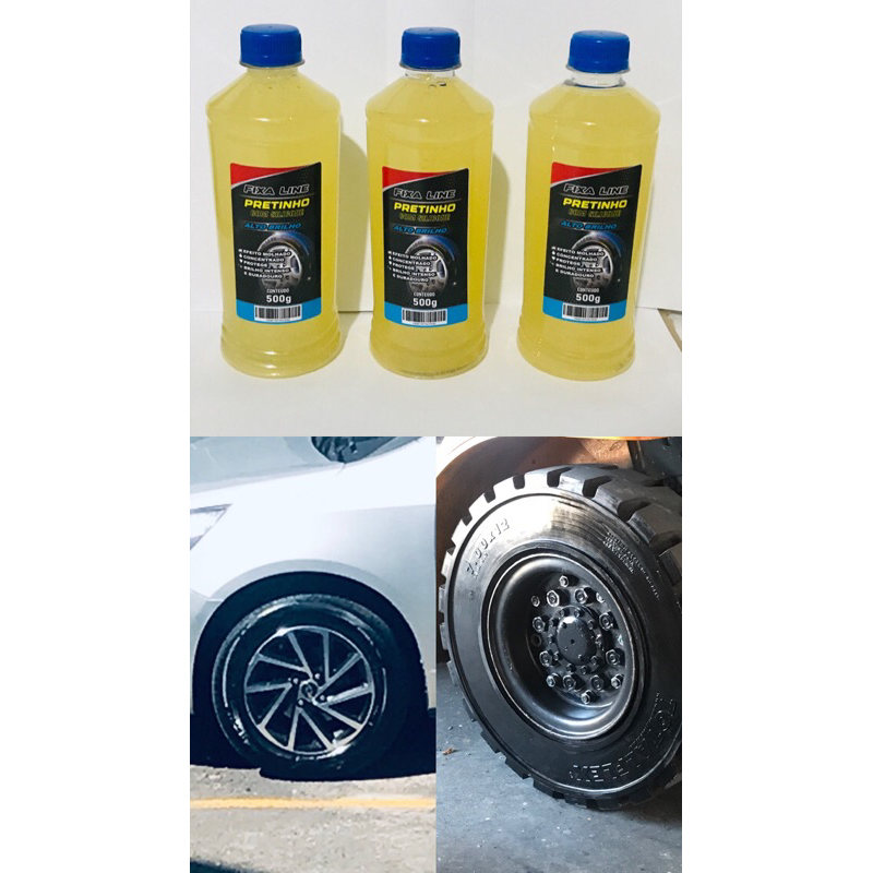 kit 2 pretinho automotivo   baba de camelo 🐪 500ml pneu  pretinho
