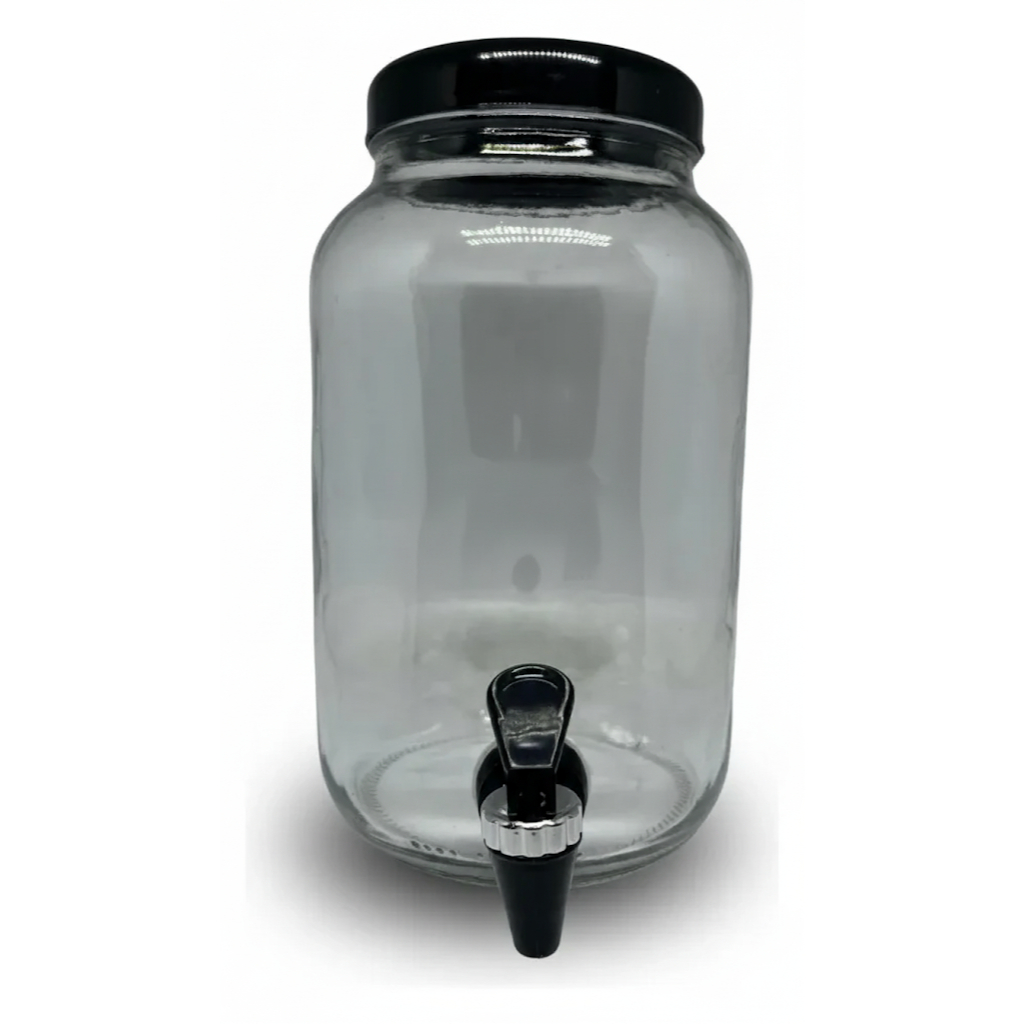 Suqueira de Vidro 3 Litros com Torneira Dispenser para Festa Aniversário Suco Água Decoração Mesa