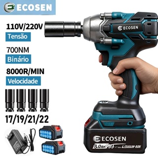 Chave De Impacto Parafusadeira Reforçada Portátil 1/2" 21v  Carregador Bivolt em Oferta na Shopee