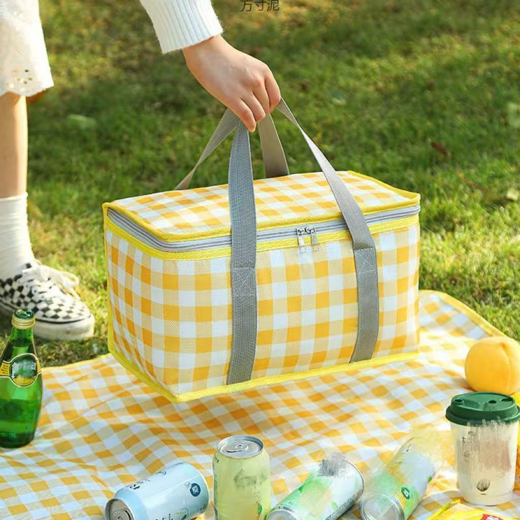 Bolsa Térmica Portátil Marmita Cesta Piquenique Praia Camping Retrátil