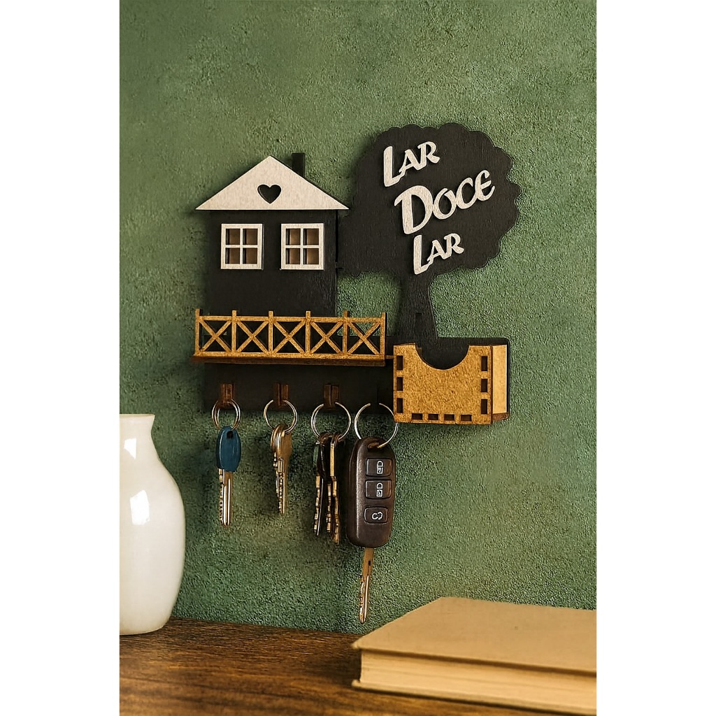 Porta chave lar doce lar em MDF  Decorativo para casa
