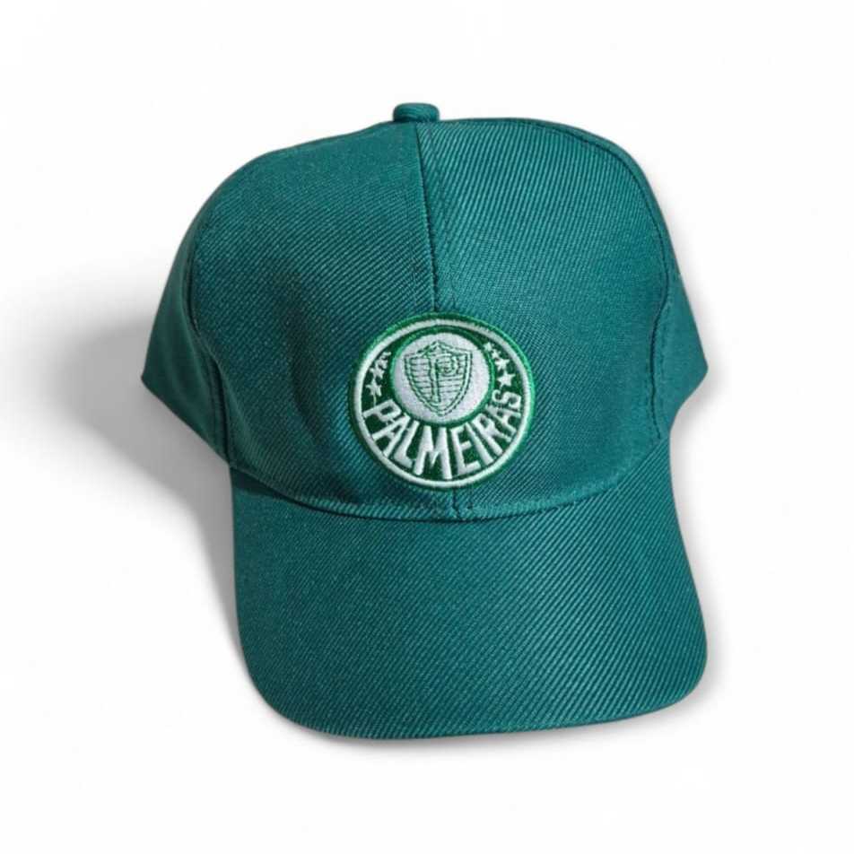 Boné Infantil Palmeiras Aba Curva Chapéu Criança Cor Verde e Branco