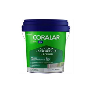Tinta Acrilica Coral Balde 20 Litros Branco Neve Fosco Antimofo Coralar Baixo Odor em Oferta na Shopee