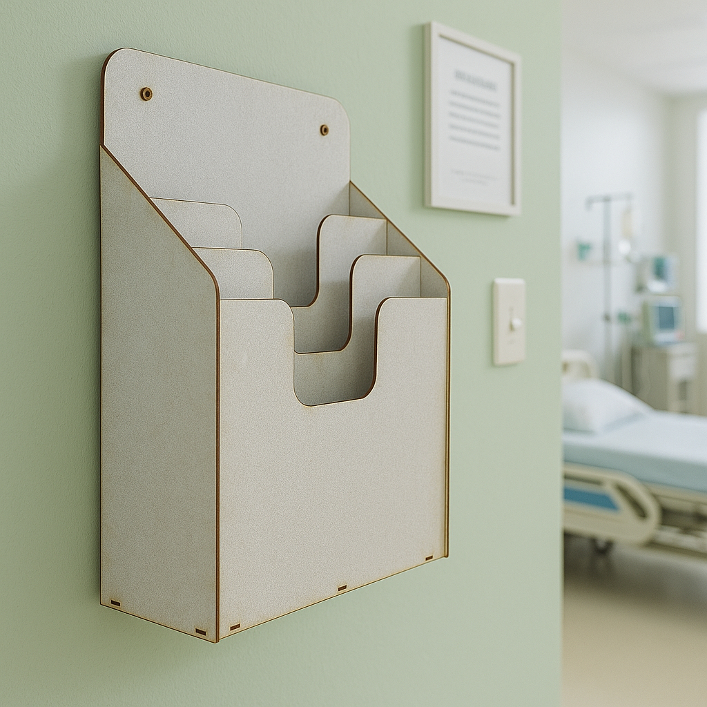 Porta Prontuario e Documentos A4/ organizador para folhas sulfite A4 Com 3 Baias Em Mdf em Oferta na Shopee