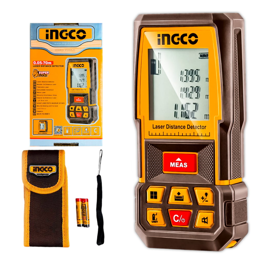 Trena a Laser Ingco 70 Metros Digital Medição de Distância com Precisão Profissional